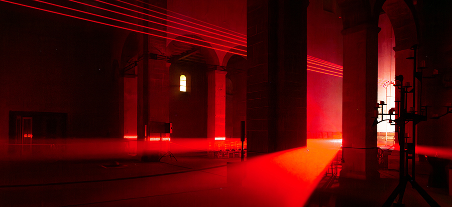 installation End of Darkness, exhibition in the cathedral of Schaffhausen (Switzerland)