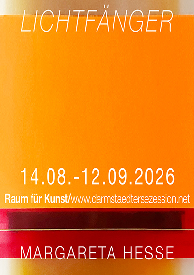 Abbildung einer Farbkomposition von Margareta Hesse auf der Einladungskarte_Flyer der Darmstädter Sezession